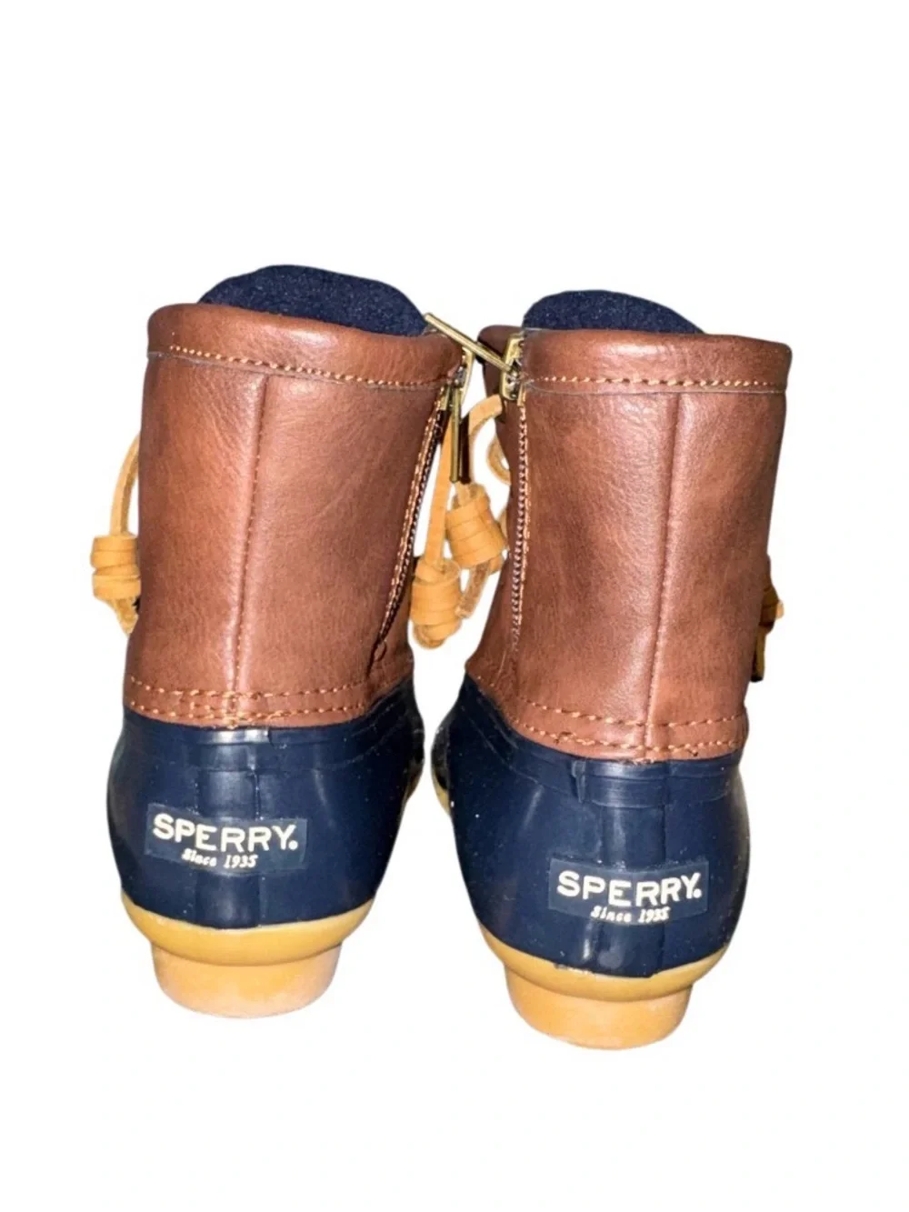 SPERRY SALTWATER insulated leather duck boots girl’s shoes  size 12